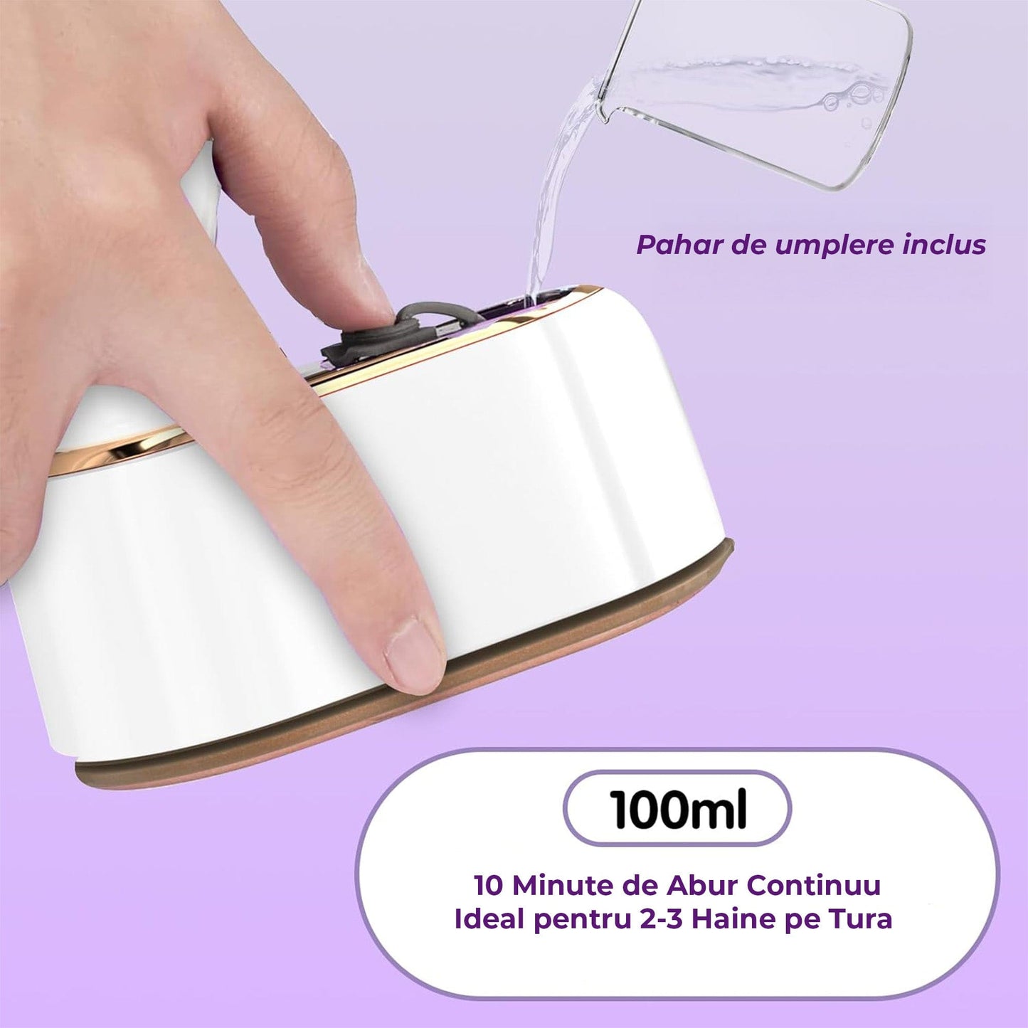 Mini Fier de Calcat si Steamer 2 in 1 - Compact pentru Calatorii, 1000W