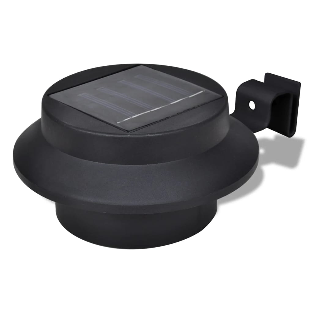 Lampă Solară Pentru Exterior 6 Pcs Lumină Pentru Gard Neagră