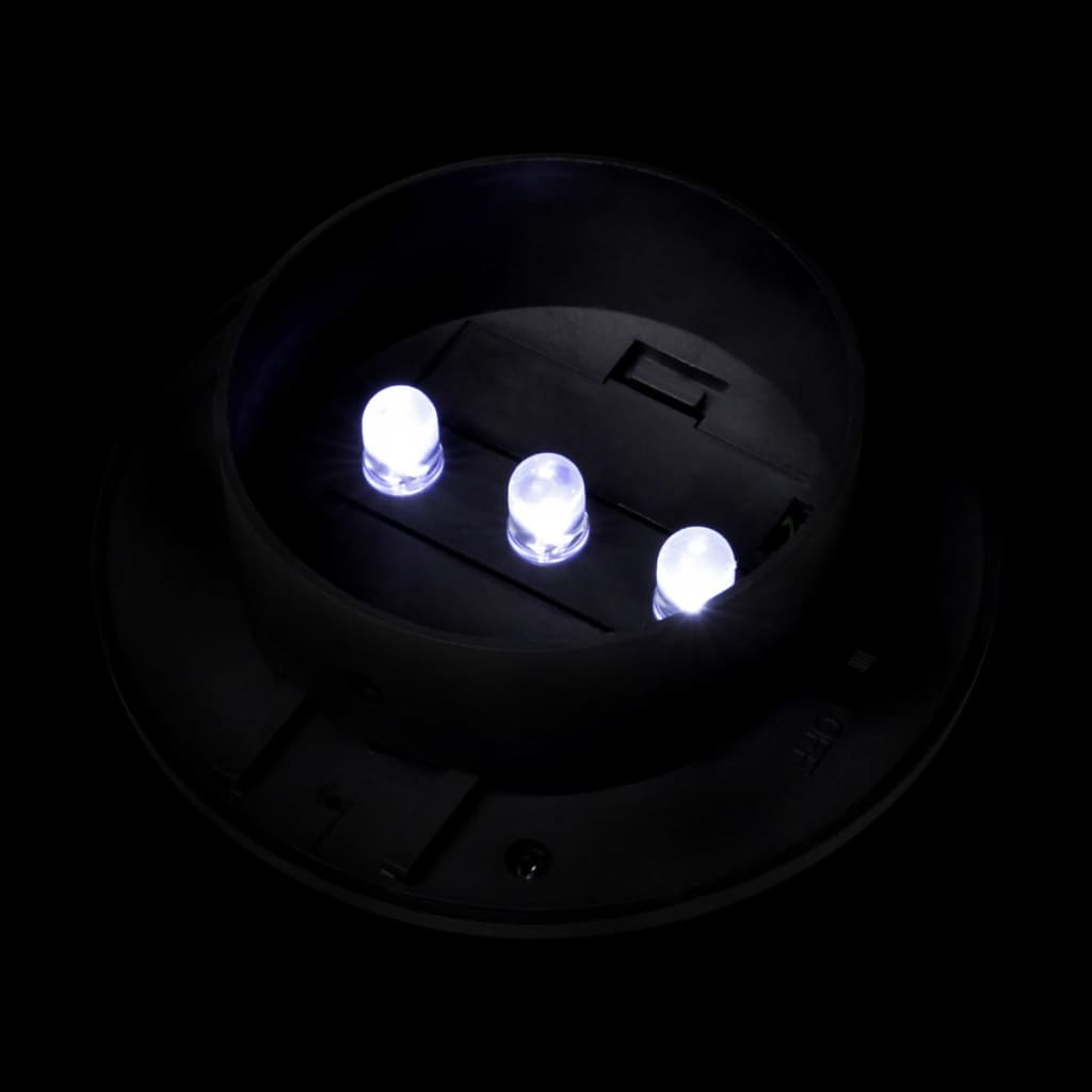 Lampă Solară Pentru Exterior 6 Pcs Lumină Pentru Gard Neagră