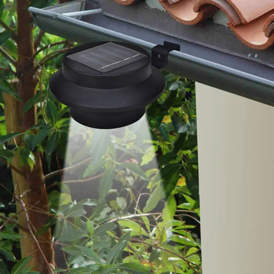 Lampă Solară Pentru Exterior 6 Pcs Lumină Pentru Gard Neagră