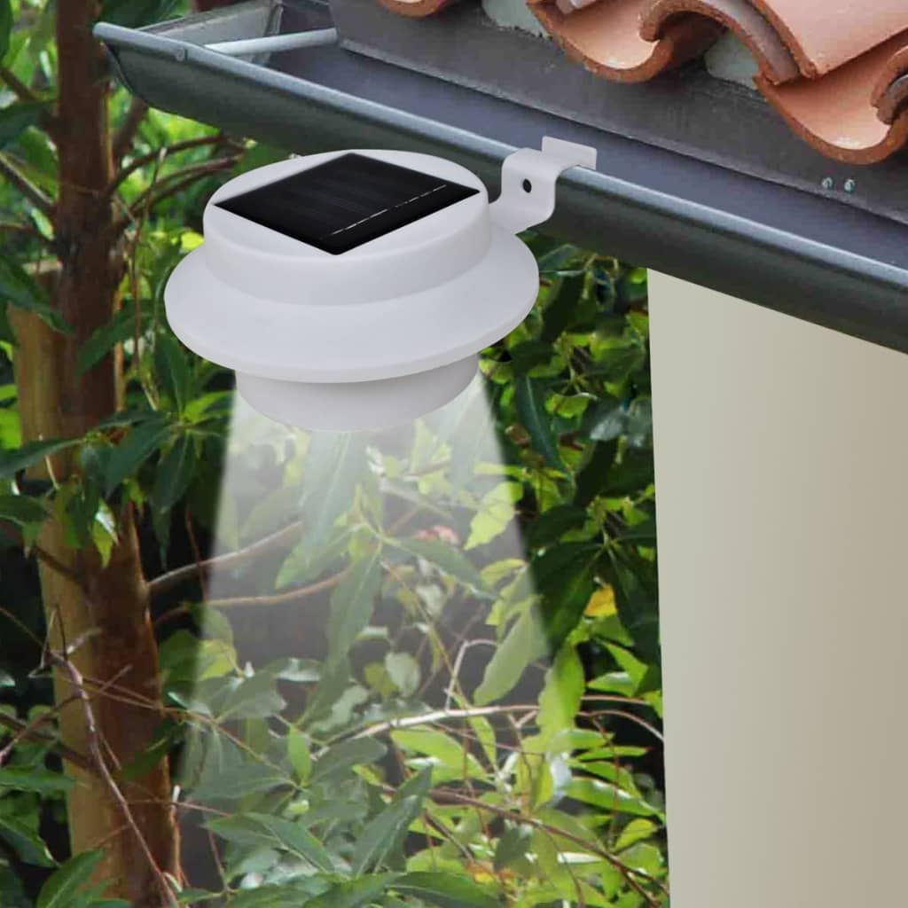 Lampă Solară Pentru Exterior 6 Pcs Lumină Pentru Gard Neagră