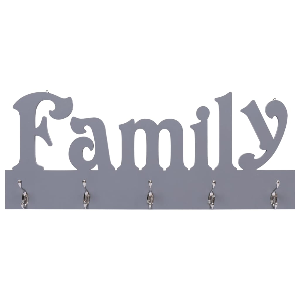 Cuier De Perete Family, Gri, 74 X 29,5 Cm