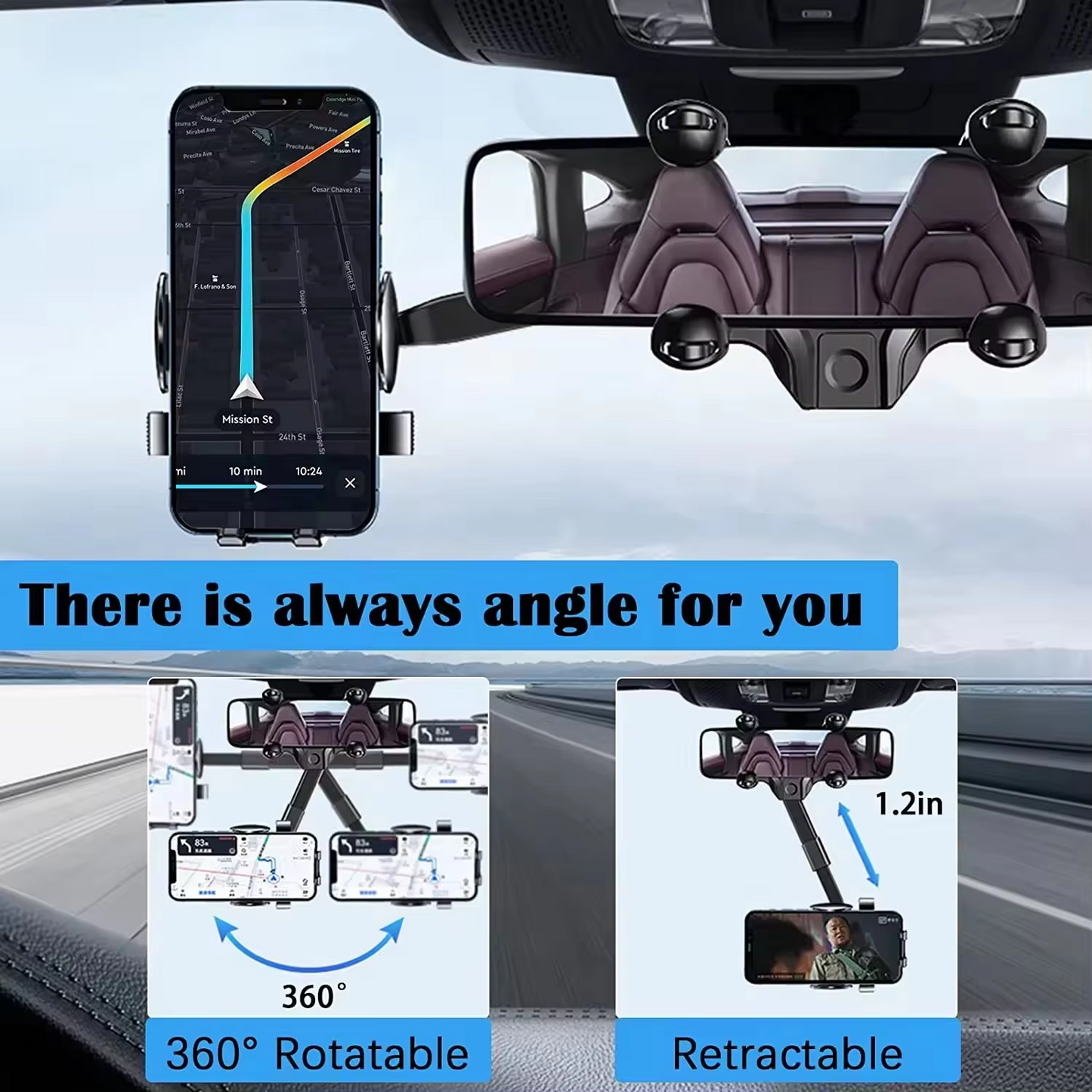 Suport Auto Telefon – Rotire 360°