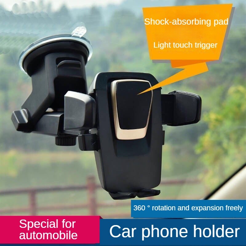 Suport Auto Telefon cu Ventuză și Braț Telescopic – Rotire 360° – Fixare Anti-Șoc