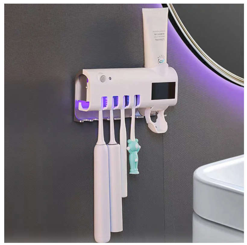 Dozator pastă de dinți cu sterilizare UV