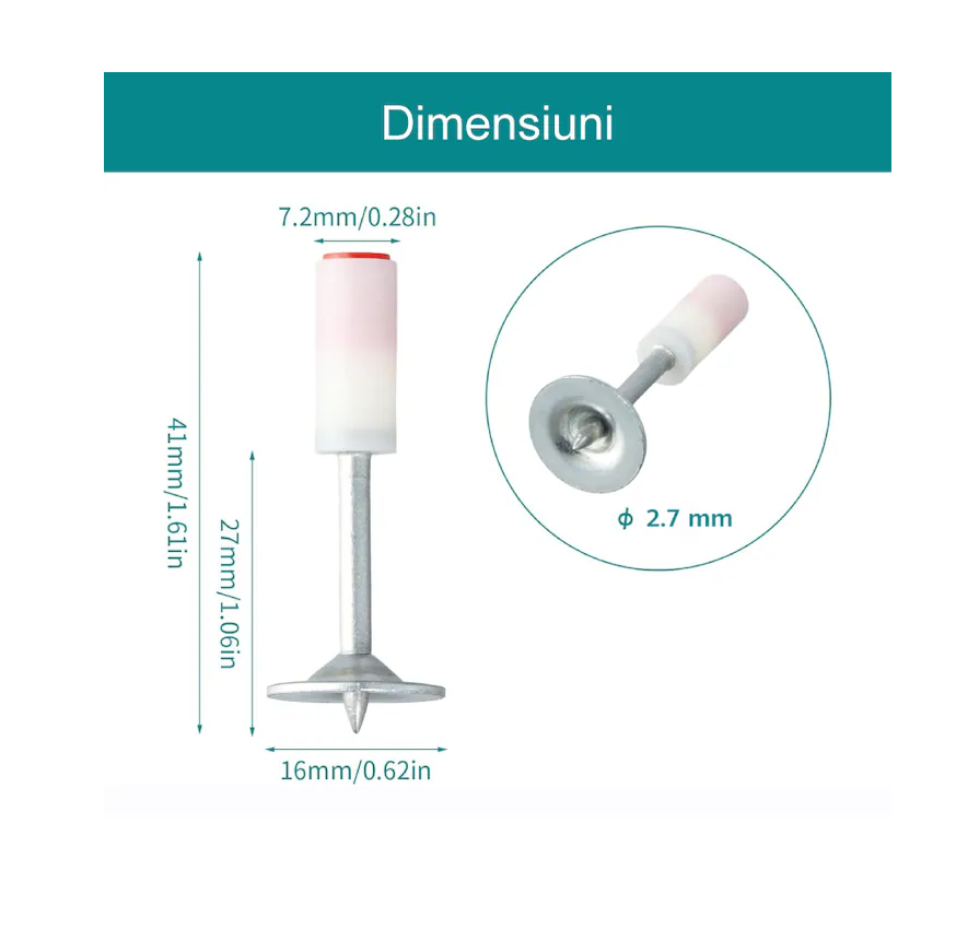 Set 50 cuie rotunde pentru pistol pneumatic