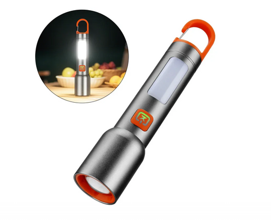 Lanternă LED Reîncărcabilă 2 în 1 – Compactă, USB, Puternică