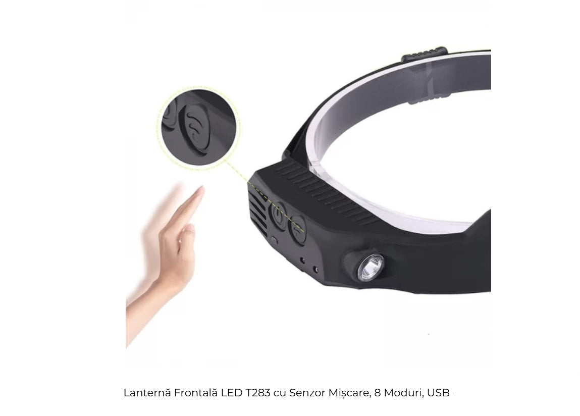 Lanternă frontal bandă LED COB