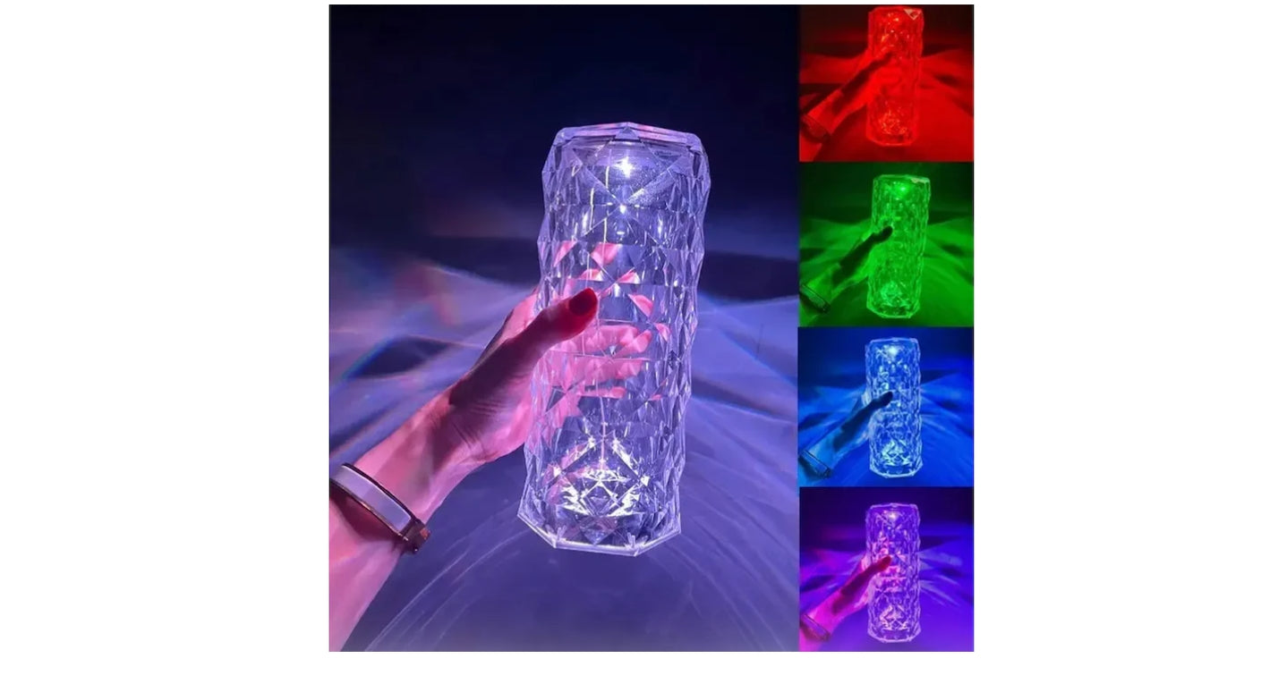 Lampa de masa LED cu efect cristal