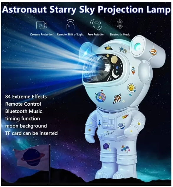 Proiector LED Astronaut Galaxy cu Bluetooth - Lumini RGB Night Light