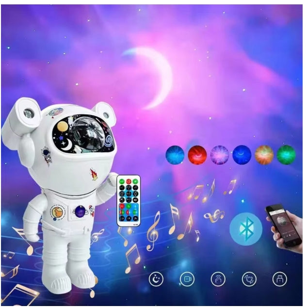 Proiector LED Astronaut Galaxy cu Bluetooth - Lumini RGB Night Light