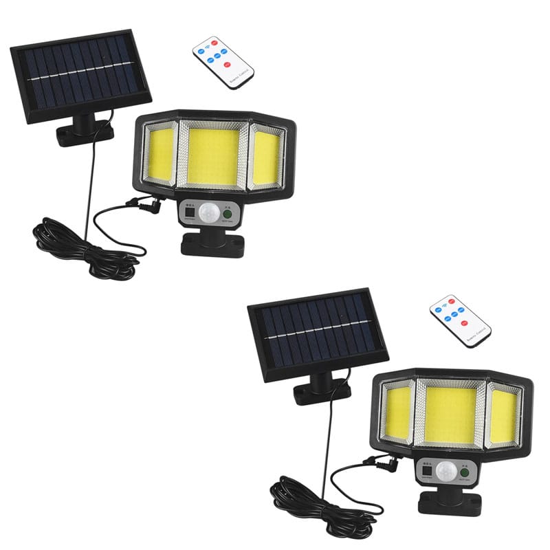 Lampă Solară 161 LED cu Senzor Mișcare și Telecomandă – Iluminare Puternică Exterior