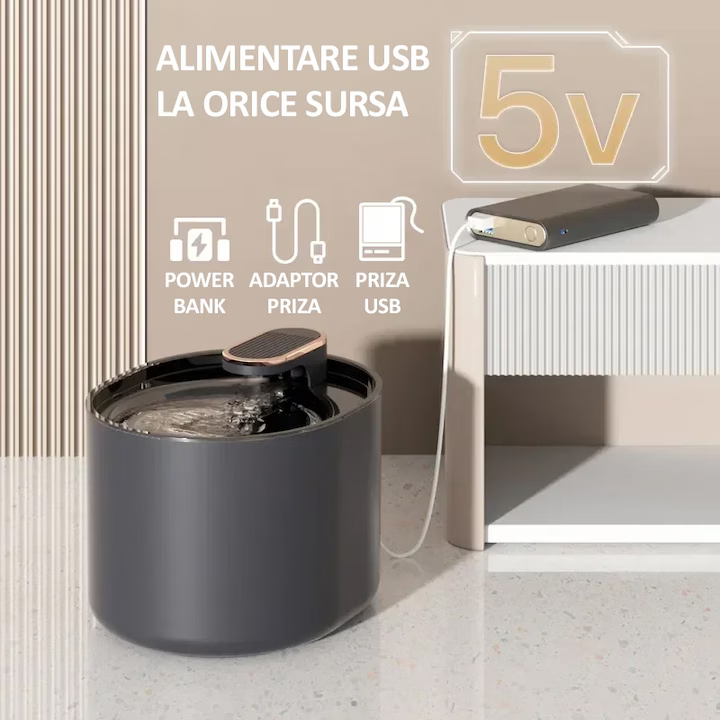 Fântână de apă pentru pisici și câini – 3L AIS005