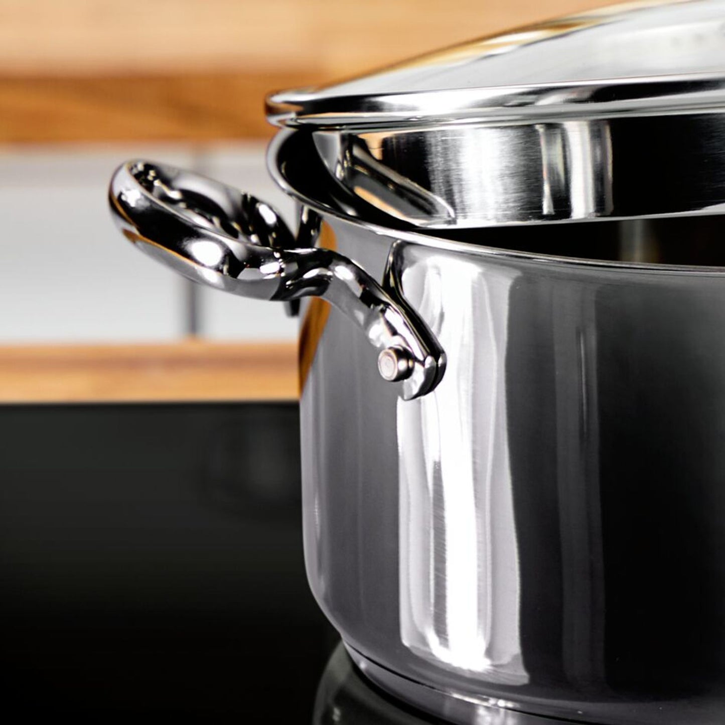 Set vase Duetto Plus 7 piese, 16-24cm, 1.5-5l, otel, argintiu