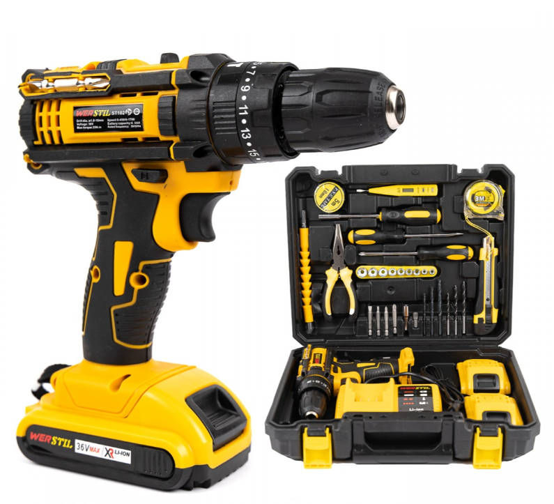 Autofiletantă Profesională 36V cu 2 Acumulatori Li-Ion și Set Accesorii – Pachet Complet